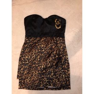 🐆 Animal Print Strapless Dress XL